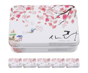 6pcs Rectangular Tin Storage Box Set with Floral Print and Lids, Large Capacity Tinplate Containers for Jewelry Craft and Earring Organizing, Practical Storage Solution for Home
