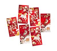 6Pcs Red Paper Envelopes 2026 Horse Year Money for Spring Festival Use Lucky Money Envelopes