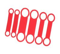 6pcs Red Silicone Dog Tag Holder Replacement Band for Silent Tags | Soft-touch Surface, Easy Tag Swapping, Fits Many Collars and Harnesses, for Kittens and Light Sleepers