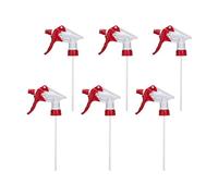 6PCS Red Spray Nozzle for Bottles, Leak Proof Sprayer Nozzles Head Adjustable Trigger Sprayer for Home Garden Watering