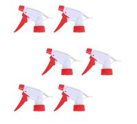 6Pcs Red Water Bottle Spray Nozzles, Adjustable Watering Sprayer, Trigger Nozzle Replacement Head for Garden, Kitchen, Office