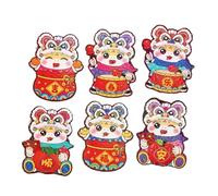 6Pcs Redness Envelopes for Traditional Spring Festival Cartoon 2025 Snake Year Money Packets Hongbao for New Year