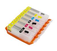 6PCS Refillable Ink Cartridges, Compatible with Canon | PGI-530 and CLI-531 empty ink cartridges with permanent chips for TS8750 TS8751