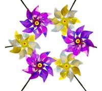 6Pcs Reflective Bird Repellent Windmill, Bird Repellent, Reflective Windmill,Pigeon Repellent, Keep Birds Away From Your Home, Garden,Farm,Patio (6Pcs-F)