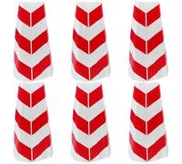 6pcs Reflective Traffic Cone Sleeve Pvc Collapsible Safety Wrap