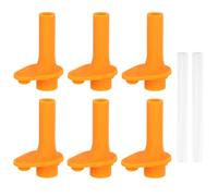 6pcs Replacement Bite Valve & 2pcs Straw for Zak Designs Kelso 15oz, BPA-Free Silicone Mouthpiece Reusable Kids Straw Cup Parts Water Bottle Accessories (Orange)