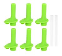 6pcs Replacement Bite Valve & 2pcs Straw for Zak Designs Kelso 15oz, BPA-Free Silicone Mouthpiece Reusable Kids Straw Cup Parts Water Bottle Accessories (Green)