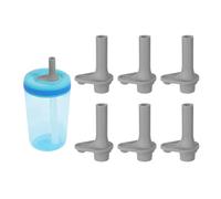 6pcs Replacement Bite Valve for Zak Designs Kelso 15oz, Silicone Mouthpiece Straw Accessories BPA-Free Water Bottle Parts Compatible with Zak Kids Straw Cups (Gray)