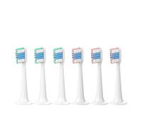 6PCS Replacement Brush Heads ，Compatible for MIJIA ，T300/T500/T700 Sonic Electric Tooth Soft Bristle Caps Vacuum Package Nozzles(Clean GNBU3 BUPK3)