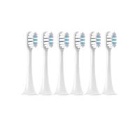 6PCS Replacement Brush Heads Compatible for XIAOMI Compatible for MIJIA T100/T200/T300/T500/T700 Sonic Electric Tooth Vacuum Package Nozzles(T300 WhiteBlue)