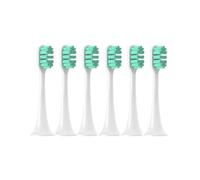 6PCS Replacement Brush Heads Compatible for XIAOMI Compatible for MIJIA T100/T200/T300/T500/T700 Sonic Electric Tooth Vacuum Package Nozzles(T300 Green)