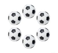 6pcs Replacement Foosball Balls 32mm for Mini Foosball Table Spare Balls Compatible with Striker Barcelona Roma Tables White and Black Set