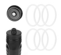6pcs Replacement Gasket Compatible with Under Armour 32oz Squeeze Water Bottle, Silicone Lid Seal Replacement for Under Armour Bottle Gasket Accessory Part for 32oz Squeeze Water Bottle(Clear)