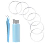 6pcs Replacement Gasket for Hydro Flask Wide Mouth Flip Lid Cap, Silicone O Ring Gasket, Leak-Proof Top Seal Stoppers with Tweezers for Hydroflask 12/16/24/32/40oz Water Bottles Accessories