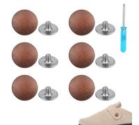 6pcs Replacement Rivets for Boston Clogs Shoes, Easy to Install Zinc Alloy Rivet Parts Buttons with Screwdriver for Birkenstock Women Men Classic Leather Cork Suede Clogs for Potato Shoes (Bronze)