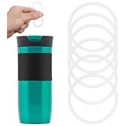 6pcs Replacement Rubber Lid Seals Compatible with 16 & 20 oz Contigo Snapseal Byron Travel Mug, Leak-Proof Rubber Seals Lid Gaskets Replacement for Contigo Mugs (Transparent White)