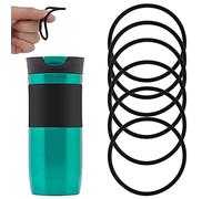 6pcs Replacement Rubber Lid Seals Compatible with 16 & 20 oz Contigo Snapseal Byron Travel Mug Ring, Leak-Proof Rubber Seals Lid Gaskets Replacement for Contigo Mugs (Black)