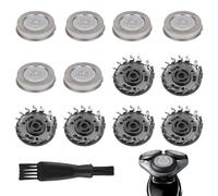 6Pcs Replacement Shaver Heads for Phi Lips 1000 2000 3000 5000, Replacement Blades for Phi Lips with Cleaning Brush Electric Shaver Heads Compatible with Phillips Series AT8xx/AT7xx/PT7xx