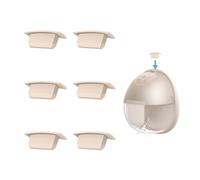 6pcs Replacement Spout Cap for eufy Wearable Breast Pump E/20/E10/S1/S1 Pro, Dustproof, Keep Clean, Prevents Leaks from The Top, Fit for eufy Breast Pump Parts