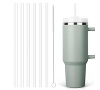 6Pcs Replacement Straw and Brush for 40oz Tumbler, Easy to Clean, Compatible with Stanley Cup