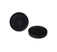 6Pcs Resin Round Buttons 15mm-30mm for Sewing and Crafting, Black, 30mm