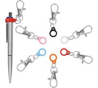 6pcs Retractable Keychain Set with Silicone Clip | Multi-Purpose ID Badge Holder & Badge Reel for Work, Office, and School | Secure and Durable Card Holder