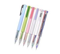 6Pcs Retractable Multicolored Pen for Note Taking Journaling 4 Color-in-1 Gel Inks Pens 0.5MM Tip Office Supplies High Carbon Inks Writing Tool