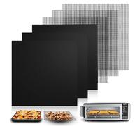 6Pcs Reusable Air Fryer Liners for Ninja, 12 × 12in Non-Stick Liners for Bottom of Toaster Oven, 3 × Liners + 3 × Mesh Sheets, Pre-Cut Square Baking/Microwave/Grill Mat for SP101/SP201/SP301/SP351