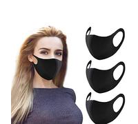 6PCS Reusable Anti-dust Mouth Face_mask_Protect Cover Bandana Balaclavas, 2-Layer Unisex Reusable Fashion Washable Cover (Pack 6, Black)