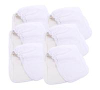 6pcs Reusable Baby Diaper Liner Bamboo Fiber White Inserts | Breathable Washable Fibre Pads, Highly Absorbent for Changing Pad Use, Cloth Accessory Set