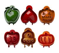 6pcs Reusable Cake & Pie Moulds Set: Hand Pie Maker, Mini Pie Makers for Christmas & Halloween Baking Decor, One-Press Biscuit, Cookie, Pastry Moulds - Ideal Baking Gift for Home Bakers, Easy Clean