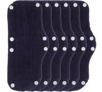 6pcs Reusable Clip on Hard Hat Sweatband for Workers, Dark Blue Cloth | Prevents Sweat from Blurring Vision, Easy Helmet Suspension Buckle Fit, Non Slip Support, Construction Site Use