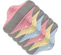 6Pcs Reusable Graphene Incontinence Pads, Soft & Gentle Comfort Washable Sanitary Pad, Leak-Proof & Waterproof Washable Incontinence Pads for Elderly Women