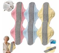 6pcs Reusable Sanitary Towels Pads for Elderly, Washable Cotton Panty Liners, Leak-Proof Adult Period Pads for Elderly Care, Postpartum Recovery, Daily, Home,Travel (Multicolor)