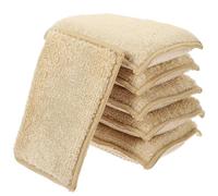 6pcs Reusable Scrub Sponges Bamboo Sponge Dish Cleaning Set
