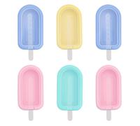 6Pcs Reusable Silicone Ice Lolly Moulds,Ice Cream Moulds with Sticks - BPA Free Food Grade Dishwasher Safe, DIY Homemade Popsicle Mould,Mini Ice Cream Maker with Non-Spill Lid