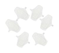 6pcs Reusable Washable Cotton Sanitary Pads with Button Closure | White Waterproof Cloth, Thin Liner Style for Women, Travel and Postpartum Use, Saves Money, Reduces Waste