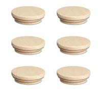 6Pcs Reusable Wooden Canning Storage Mason Jar Lid Kitchen Organization Bottle Sealing Caps Wide Mouth Cover Wood Lids Suit for 61-65mm Bottle
