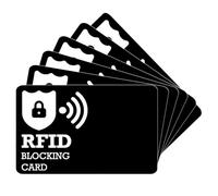 6Pcs RFID Blocking Card,Ultra Thin Black Credit Card Protector,Anti Theft Blocker,RFID Cards Safecard for Men & Women,Contactless Protection for Wallet,Bankcards Debit Credit Card Protector