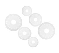 6pcs Ribbon Maker Tool with Multisize Templates | White Plastic round Alignment Tool, School and Workshop Use, for Ribbons and Rosette Bases