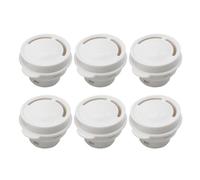 6pcs Rice Cooker Plastic Safety Outlet Steam Release Valve Replacement | White Plastic Part, High-sealing Exhaust Control, Home Kitchen Use, Fits Electric Cooker Accessories