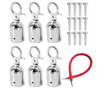 6pcs Rope Barrier Stopper Cord End Caps Heavy Duty Hanging Hook with Self Closing Clasp for Hospitality and Events