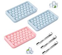 6pcs Round Ice Cube Moulds, Ice Molds Set 3 Moulds and 3 Ice Tongs, Round Ice Ball Makers for Whiskey, Cocktails and Drinks, for Use in Bars, Restaurants and Home Bars