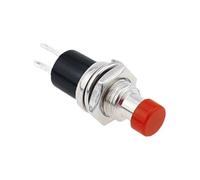 6PCS, Round Momentary Push Button Switch Press The Self-Reset,PBS-110,7MM, Switchs,Normally Open,Normally Closed,1NO1NC(Red,1NO)