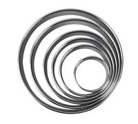 6pcs Round Pastry Cookie Cutter Set, Stainless Steel Circle Cookie Donut Pastry Scones Cutters Large and Small Mini Circle Biscuits Cutters for Baking Biscuits Cakes (6 Sizes)