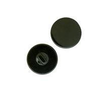6Pcs Round Resin Buttons, 15mm-30mm, Gloss Black, 18mm