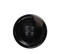 6Pcs Round Resin Buttons Measuring 12.5mm-30mm, Dark Black, 17.5mm