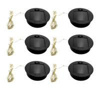 6Pcs Round Solar Light Replacement Tops with Warm String Lights, Solar Light Inserts for Lanterns, Garden Outdoor Decor, 2.76" Round, 6.56ft Copper Wire