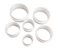 6pcs Round Tooth/Flat Fondant Cutter Cake Mold Fondant Cupcake Decorating Tools Decorating Tools Chocolate Gumpaste Mold Set Molds for Cake