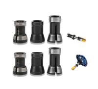 6Pcs Router Collet Adapter Router Collet Chuck 6mm 6.35mm 8mm Woodworking Milling Trimming Cutter Chuck Engraving Head for Woodworking Engraving Trimming Machine Tool